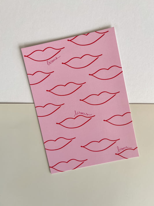 Carte postale "Bisous"