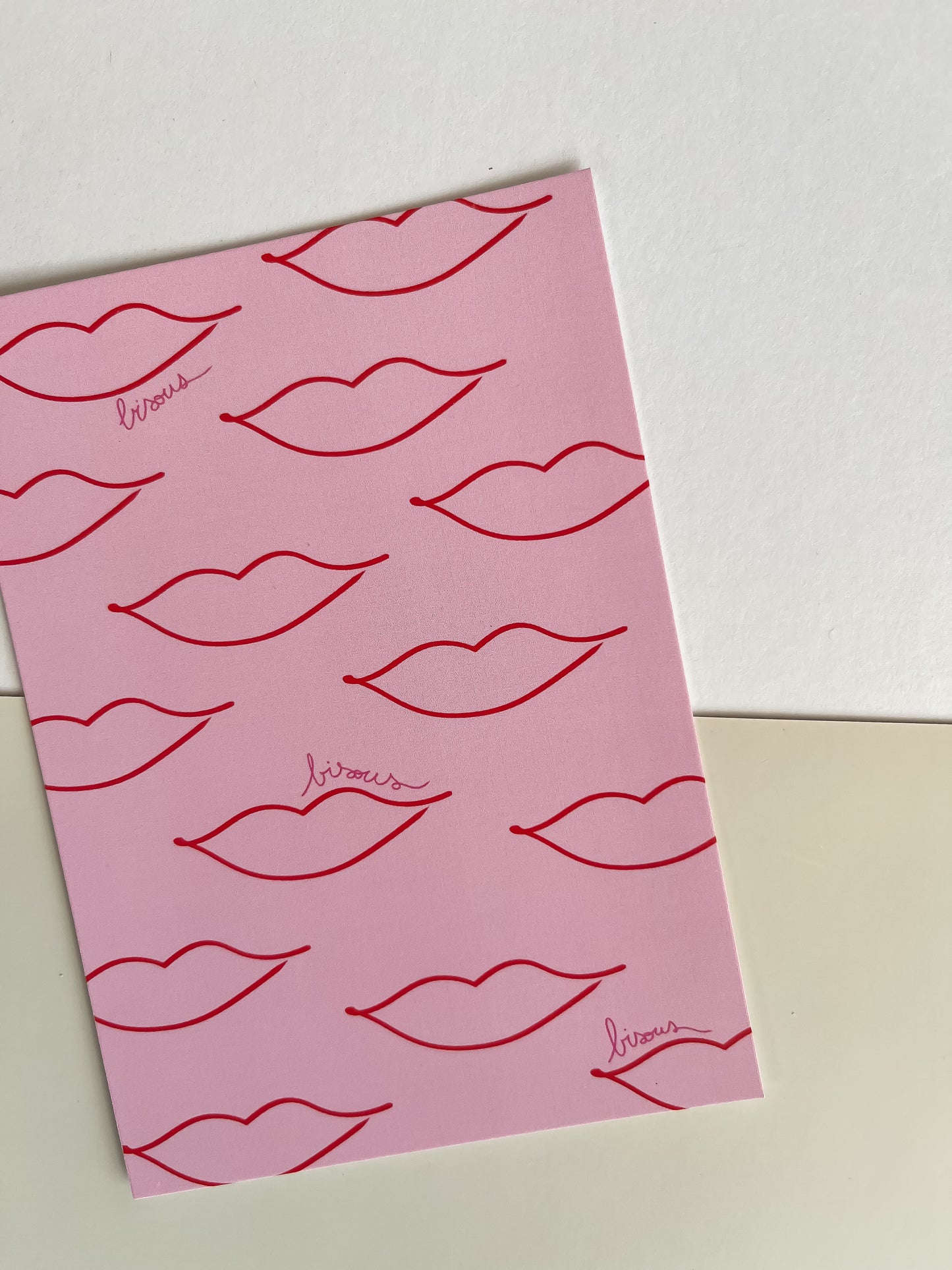 Carte postale "Bisous"