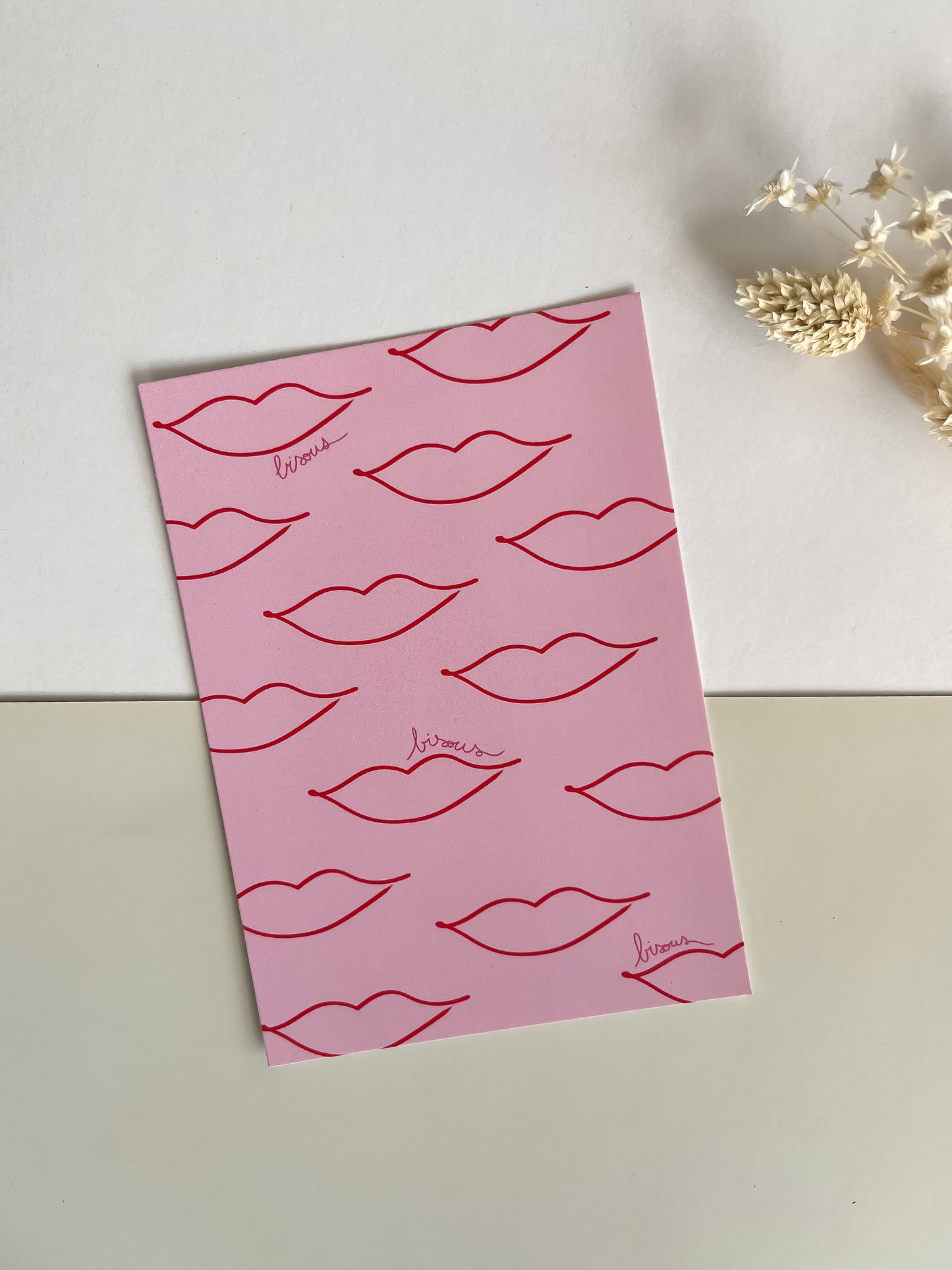Carte postale "Bisous"